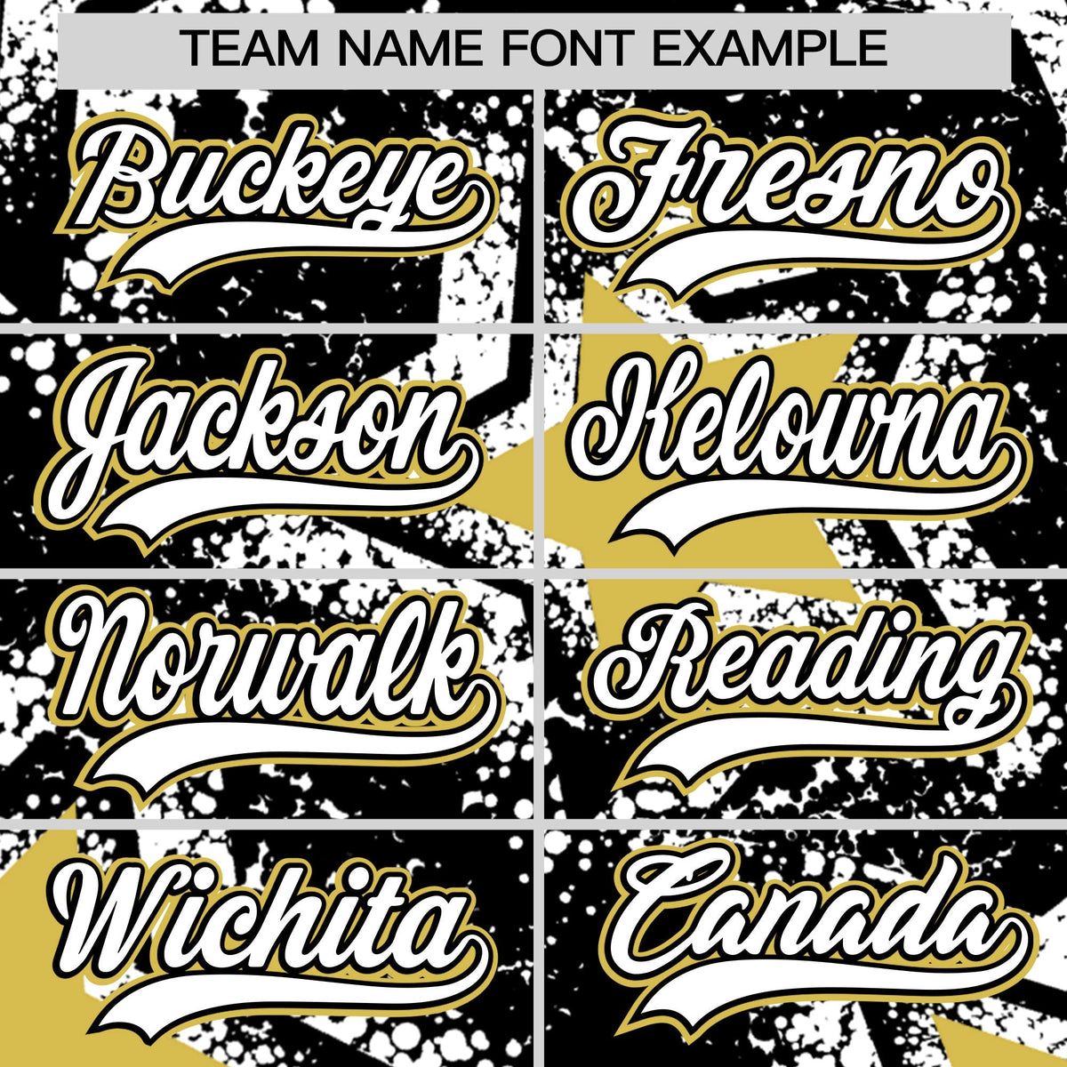 Custom Black White Old Gold Star Graffiti Team Baseball Jerseys With Custom Names, Numbers &amp; Logos Lightweight Baseball Jersey| KXKSHOP