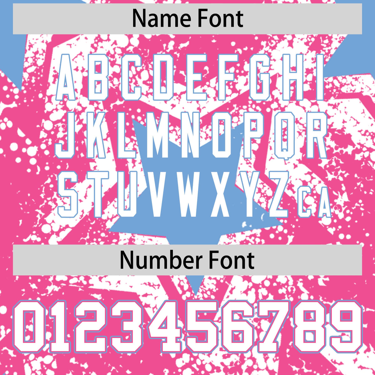 Custom Pink White Light Blue Star Graffiti Team Baseball Jerseys With Custom Names, Numbers &amp; Logos Lightweight Baseball Jersey| KXKSHOP