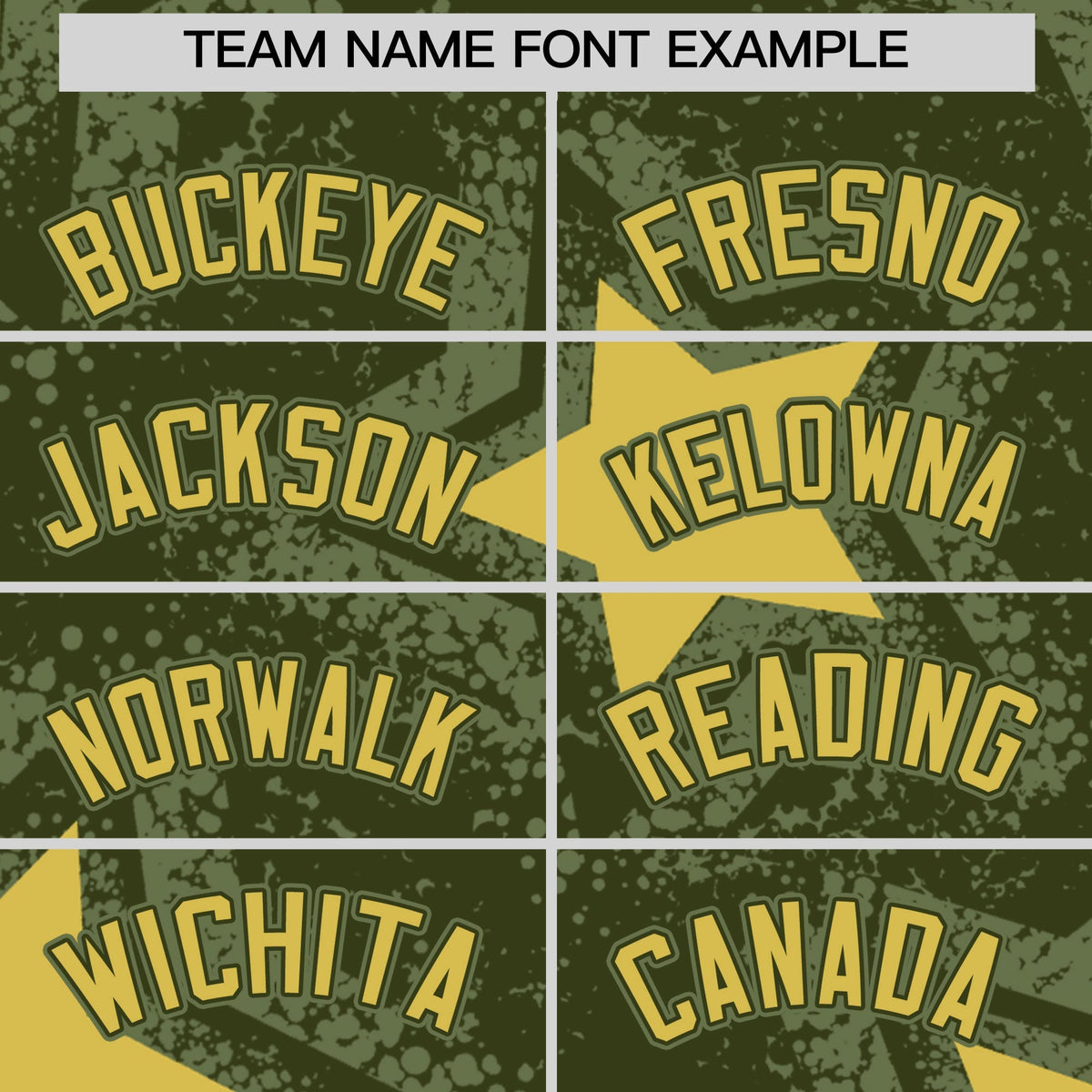 Custom Olive Khaki Star Graffiti Team Baseball Jerseys With Custom Names, Numbers &amp; Logos Stretch Fabric Baseball Jersey| KXKSHOP