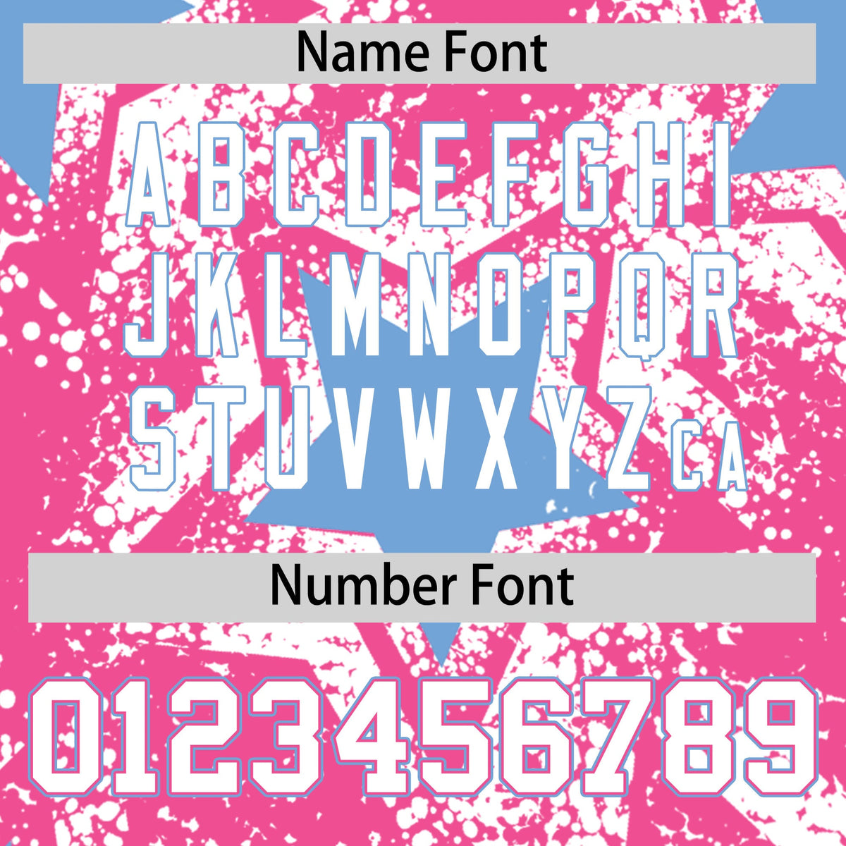 Custom Pink White Light Blue Star Graffiti Team Baseball Jerseys With Custom Names, Numbers &amp; Logos Lightweight Baseball Jersey| KXKSHOP