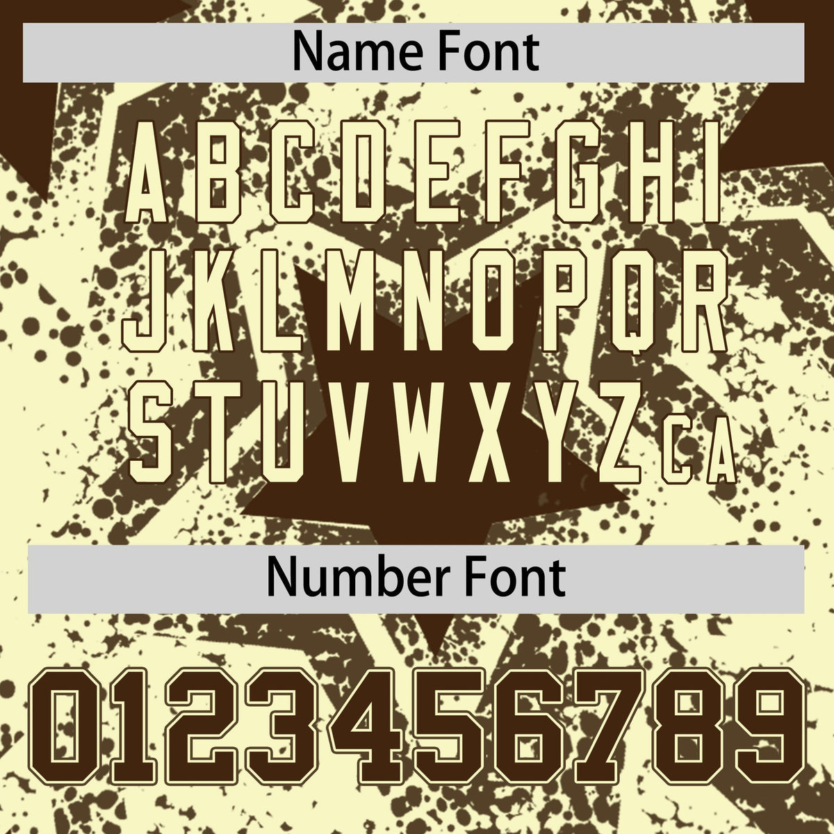 Custom Cream Light Brown Brown Star Graffiti Team Baseball Jerseys With Custom Names, Numbers &amp; Logos Lightweight Baseball Jersey| KXKSHOP