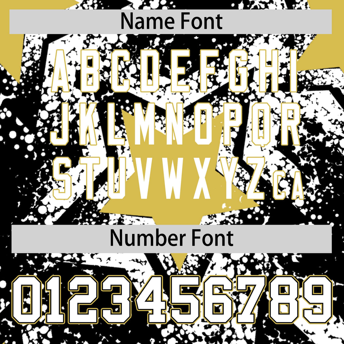 Custom Black White Old Gold Star Graffiti Team Baseball Jerseys With Custom Names, Numbers &amp; Logos Lightweight Baseball Jersey| KXKSHOP