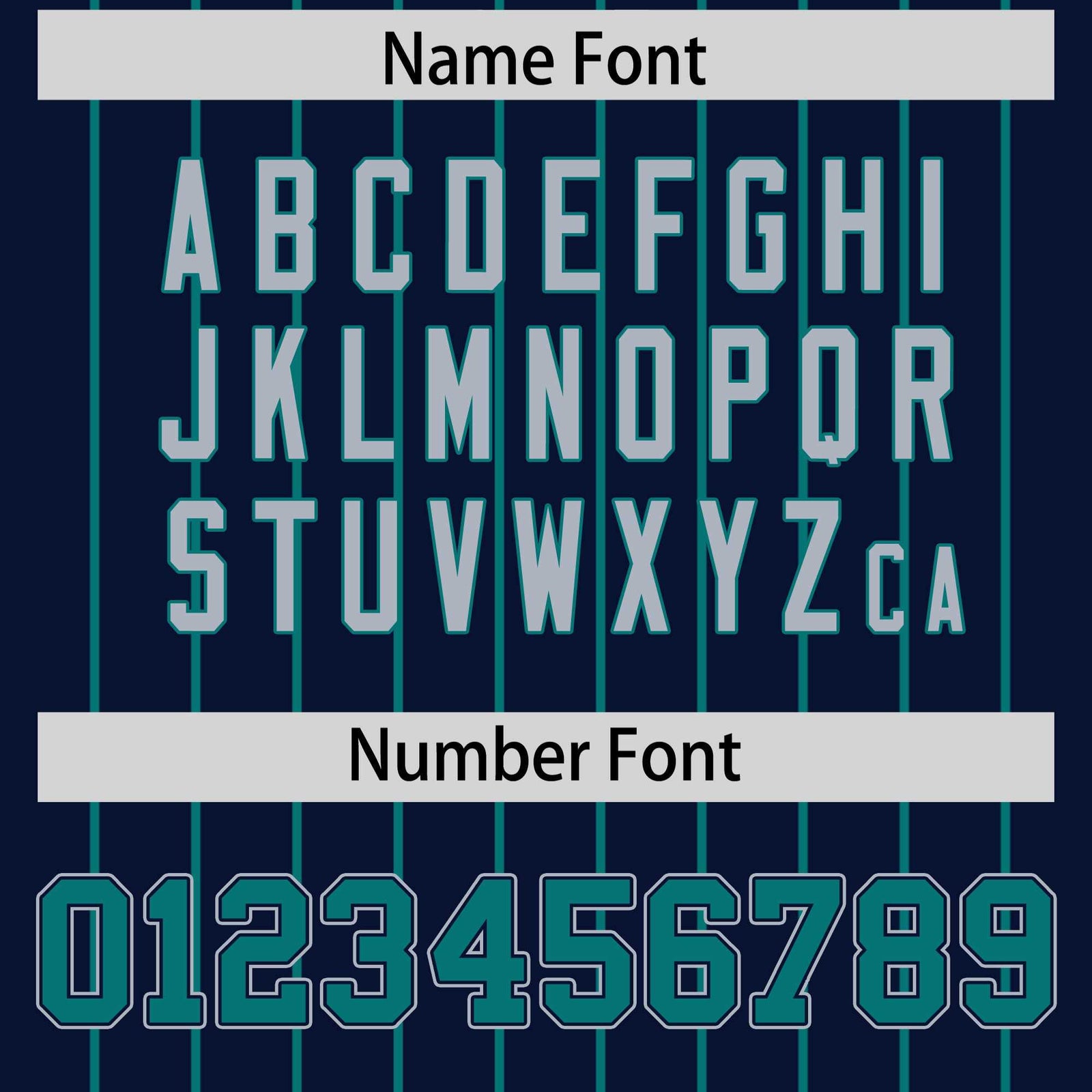 Custom Navy Aqua Stripe Fashion Sleeves Gradient Authentic Baseball Jersey