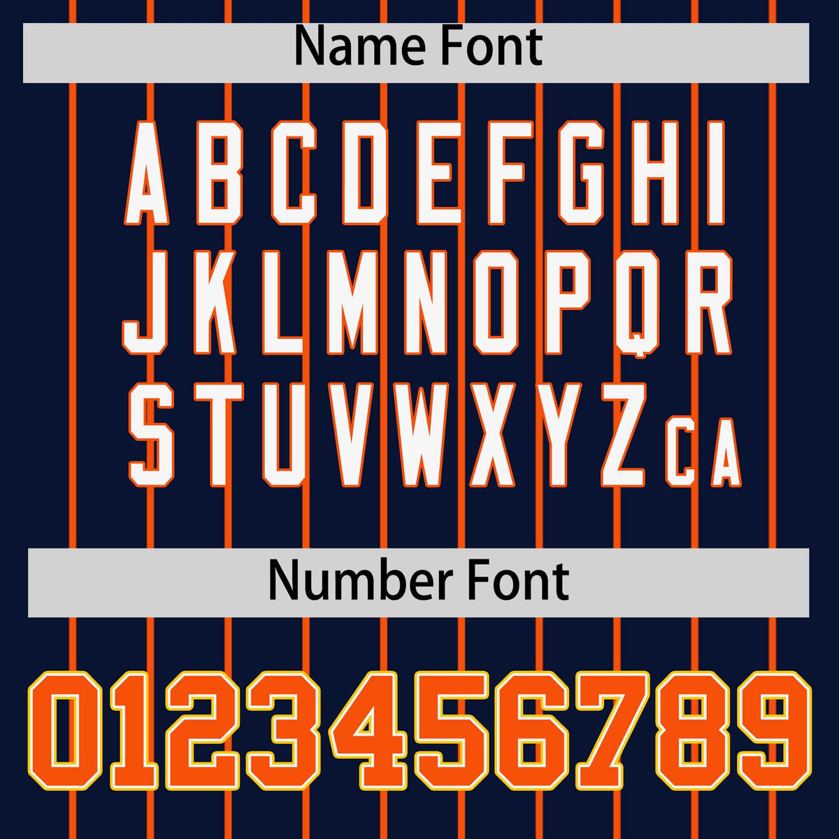 Custom Navy Orange Stripe Fashion Sleeves Gradient Authentic Baseball Jersey