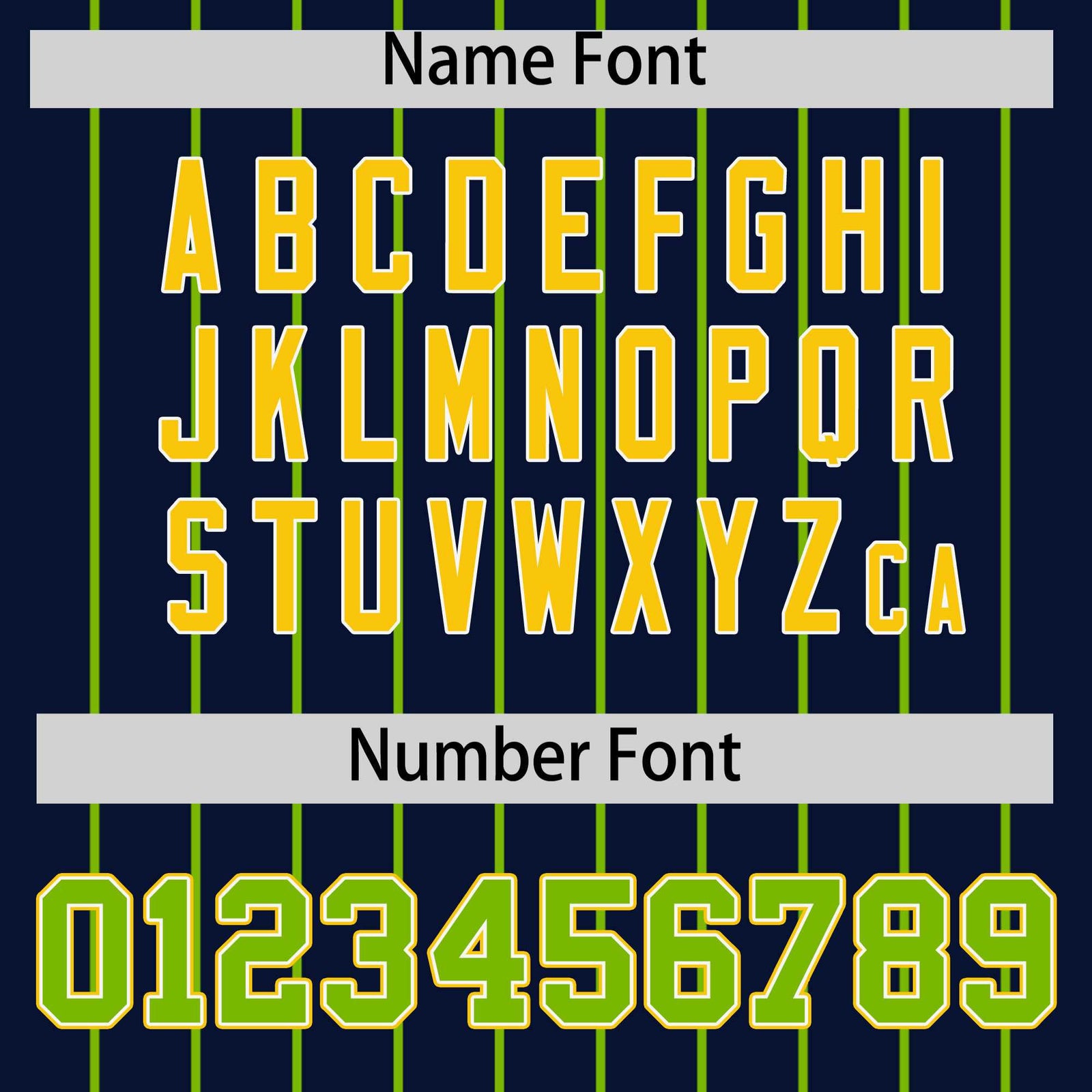 Custom Navy Neon Green Stripe Fashion Sleeves Gradient Authentic Baseball Jersey