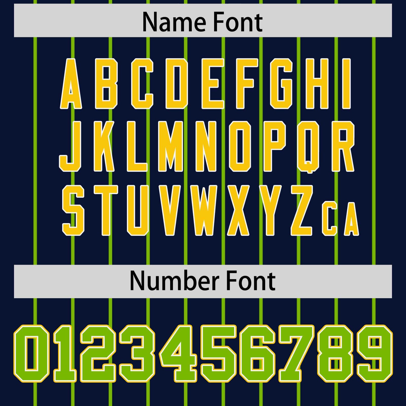 Custom Navy Neon Green Stripe Fashion Sleeves Gradient Authentic Baseball Jersey