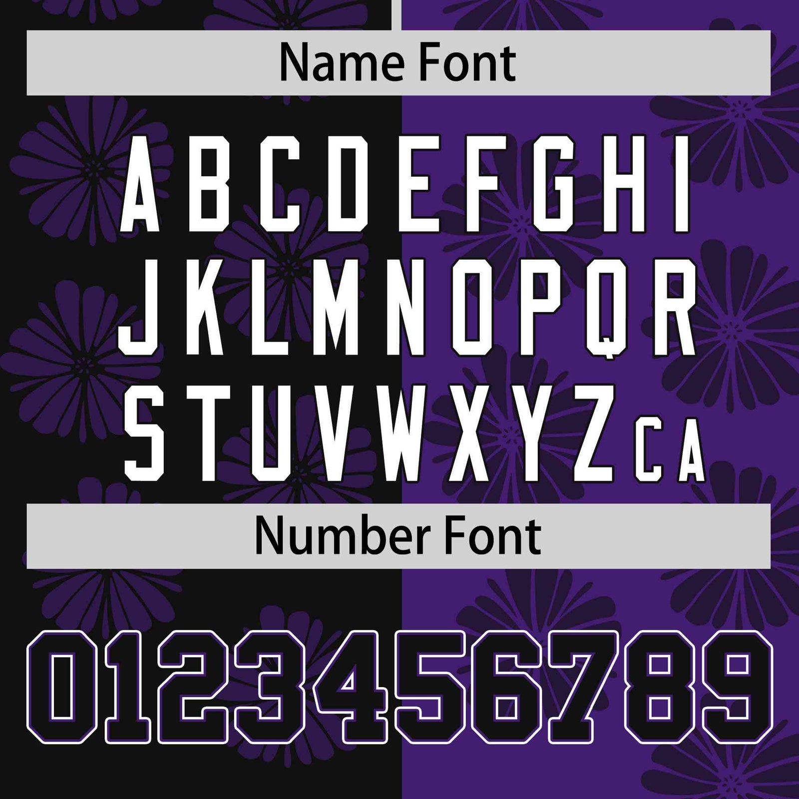 Custom Black Purple Split Fashion Flower Graffiti Pattern Authentic Baseball Jersey