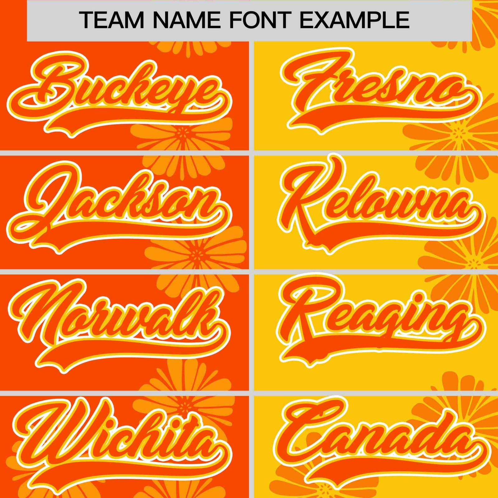 Custom Orange Gold Split Fashion Flower Graffiti Pattern Authentic Baseball Jersey