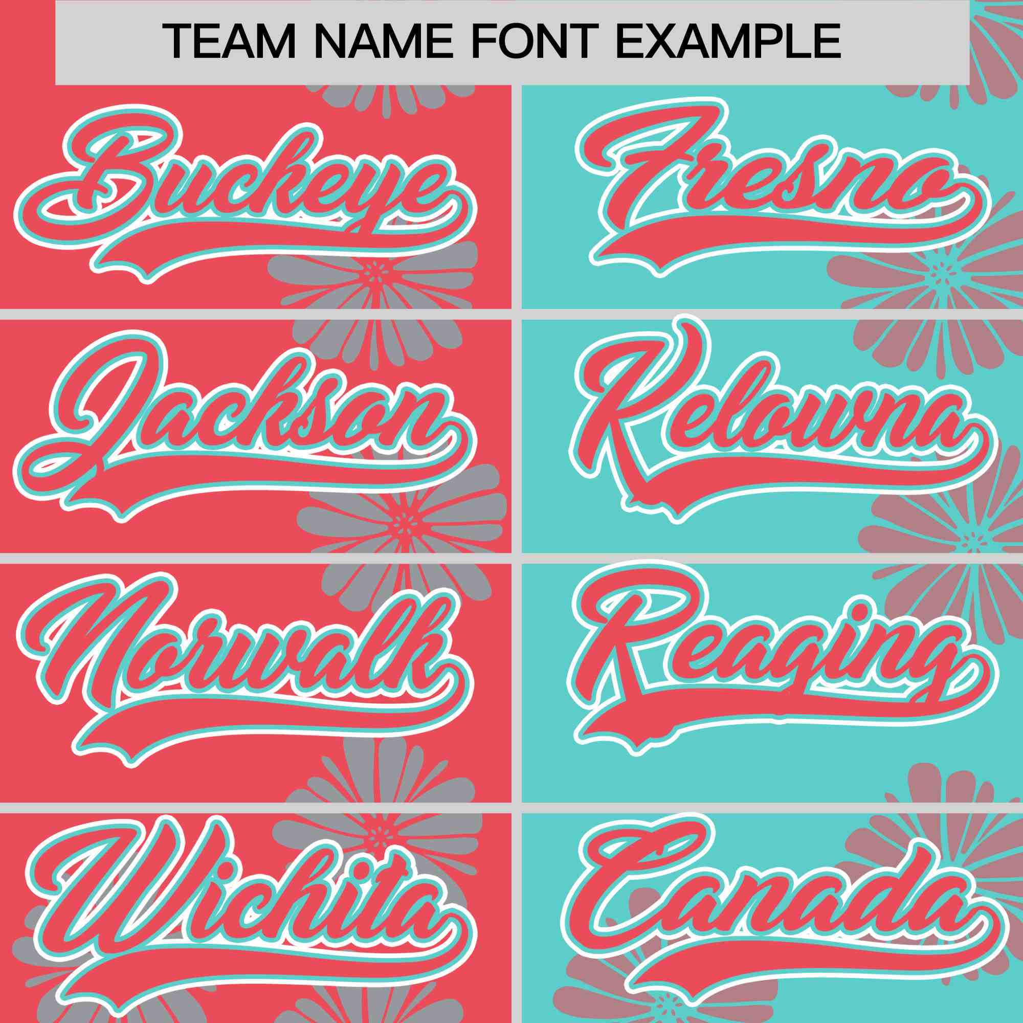 Custom Light Red Aqua Split Fashion Flower Graffiti Pattern Authentic Baseball Jersey