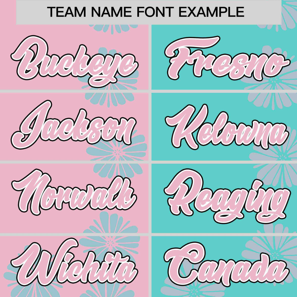 Custom Light Pink Aqua Split Fashion Flower Graffiti Pattern Authentic Baseball Jersey