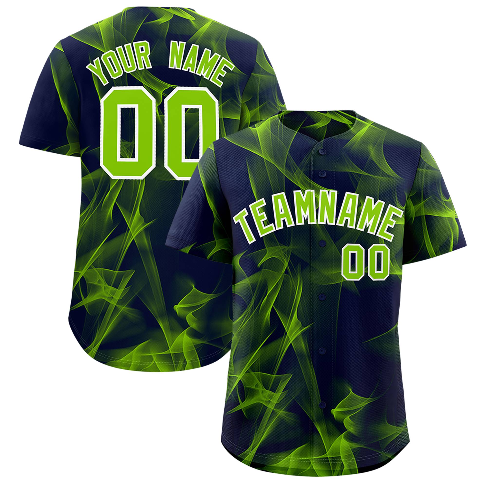 Custom Navy Fumes Graffiti Pattern Authentic Baseball Jersey