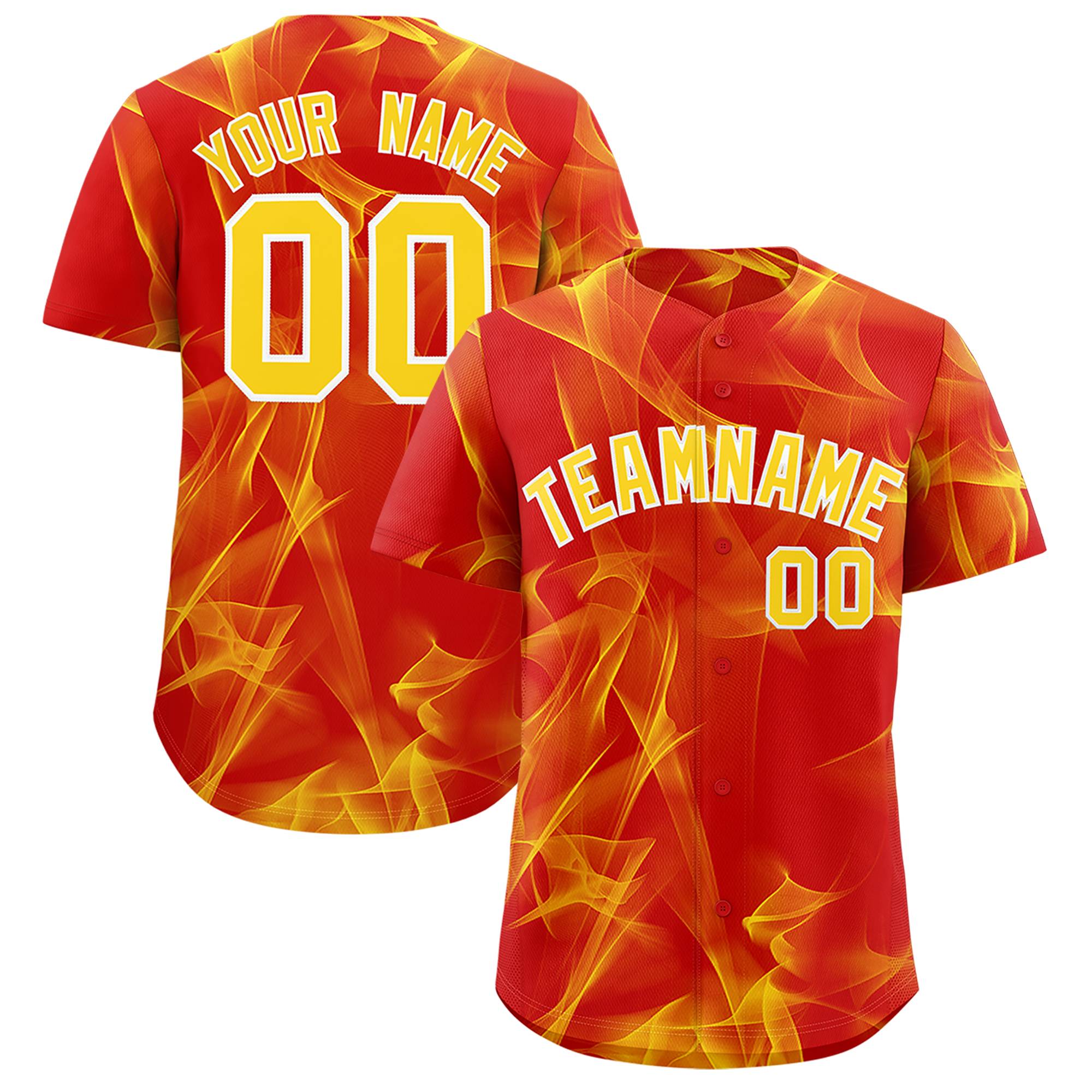 Custom Red Fumes Graffiti Pattern Authentic Baseball Jersey