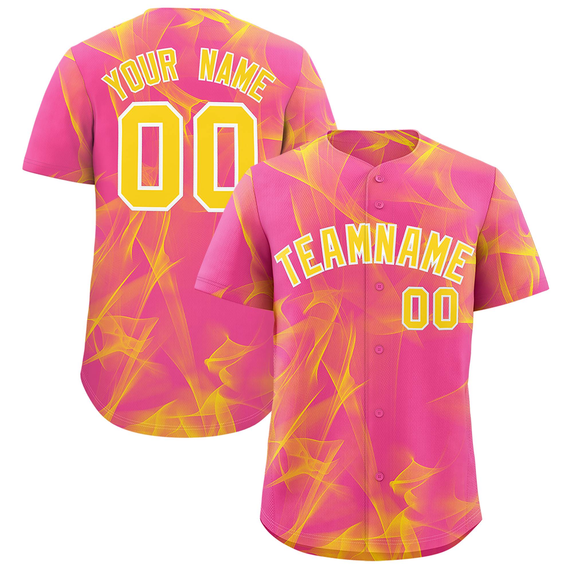 Custom Pink Fumes Graffiti Pattern Authentic Baseball Jersey