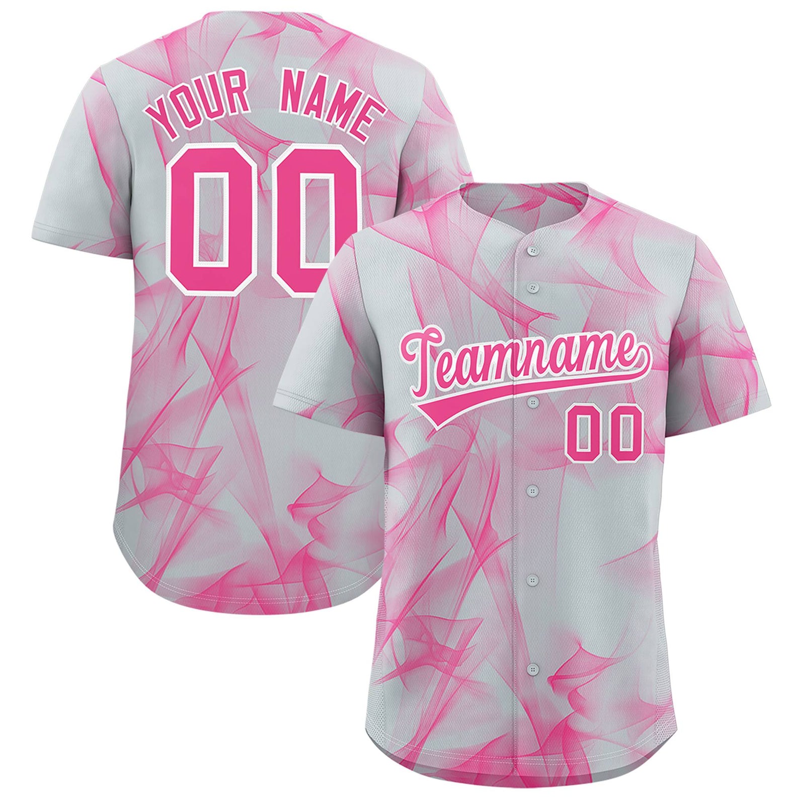 Custom Silver Fumes Graffiti Pattern Authentic Baseball Jersey