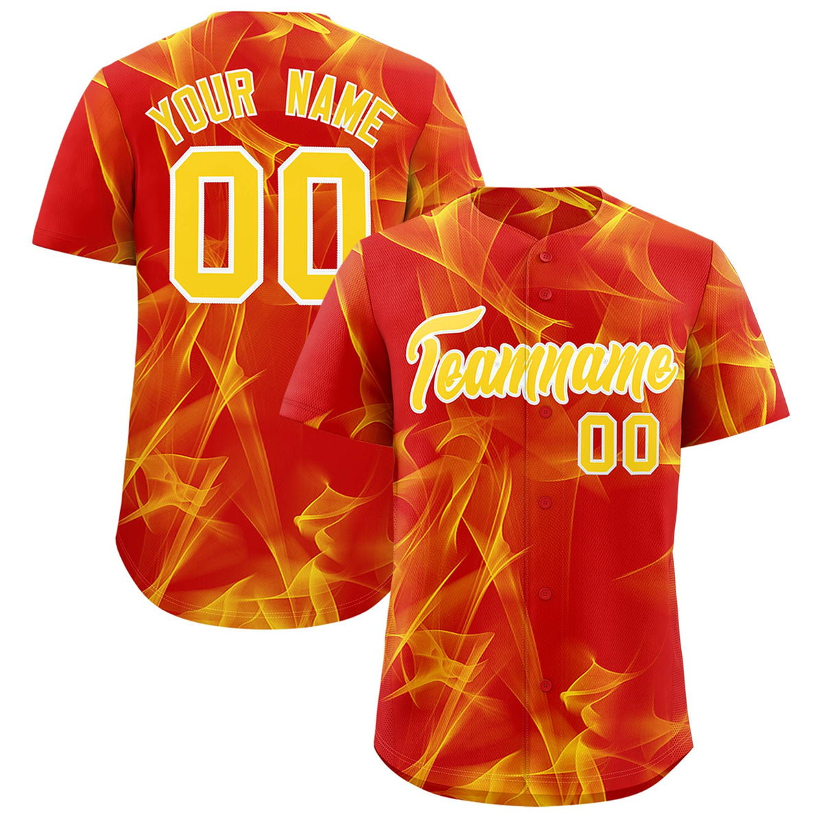 Custom Red Fumes Graffiti Pattern Authentic Baseball Jersey