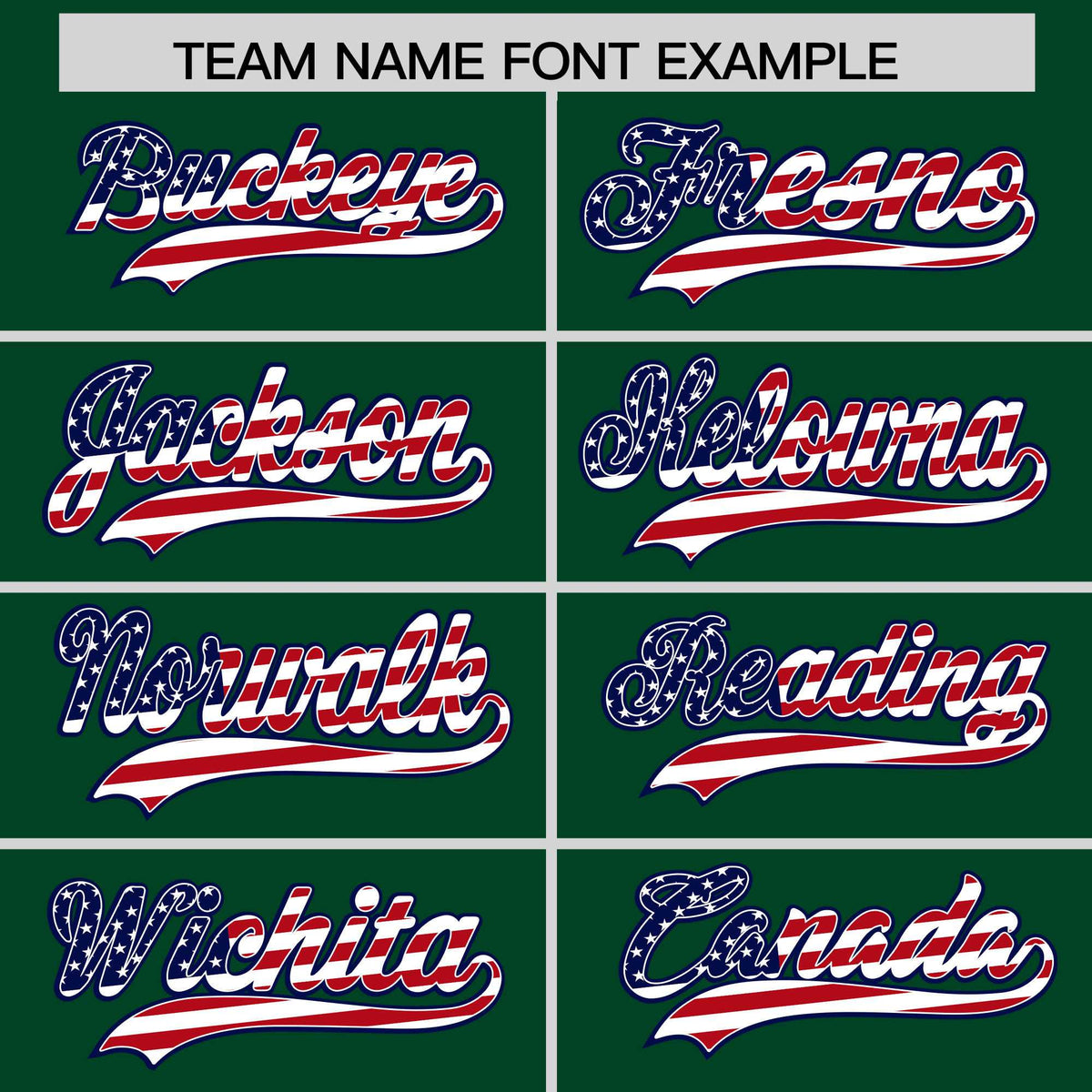 Custom Green American Flag Design Personalized Baseball Jersey