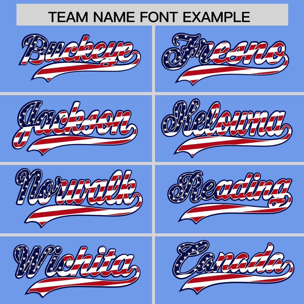 Custom Light Blue American Flag Design Personalized Baseball Jersey