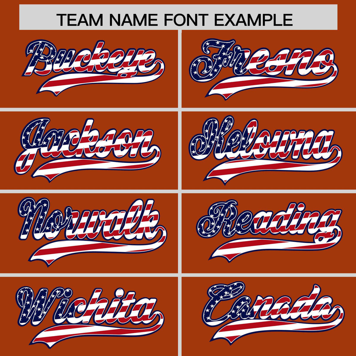 Custom Dark Orange American Flag Design Personalized Baseball Jersey
