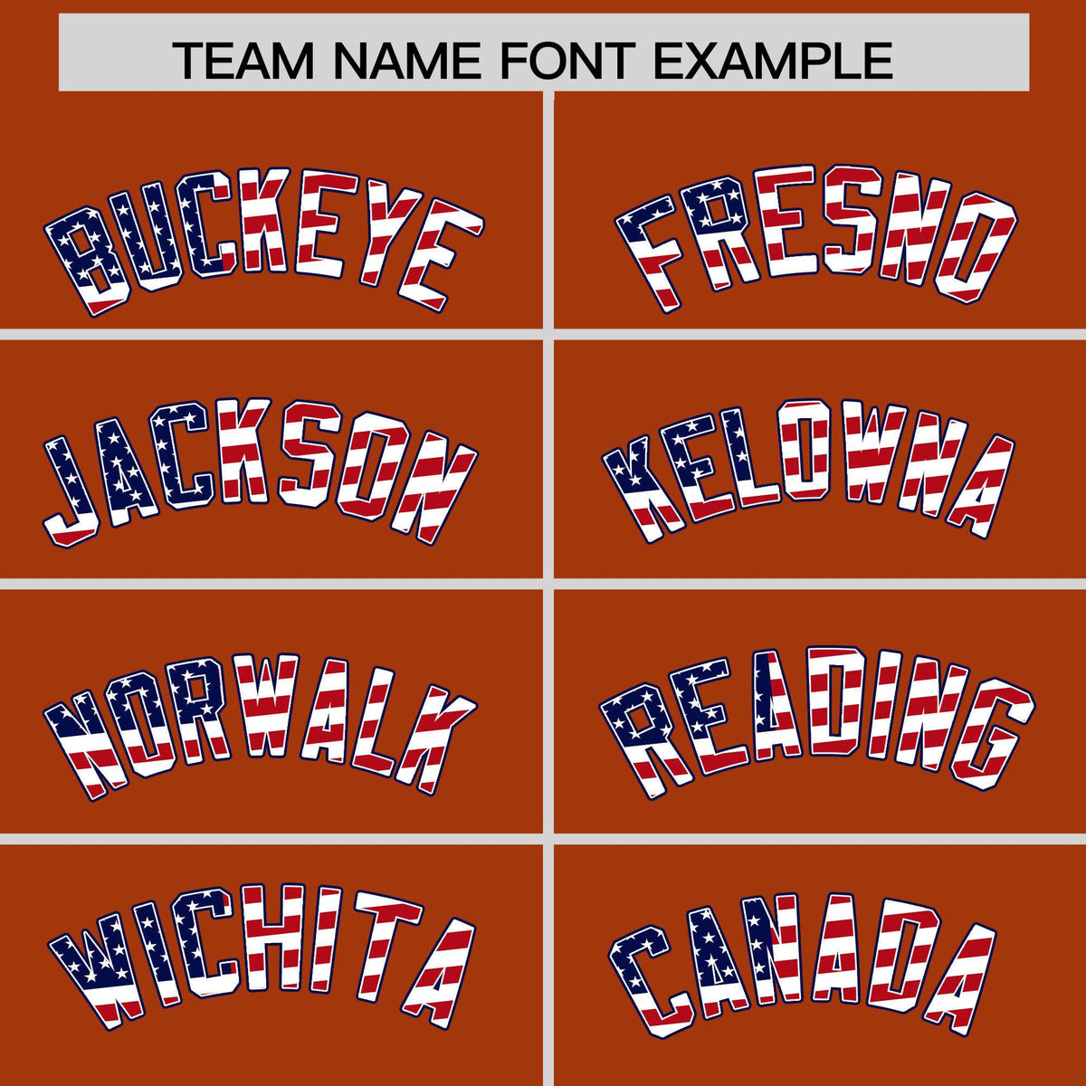 Custom Dark Orange American Flag Design Personalized Baseball Jersey