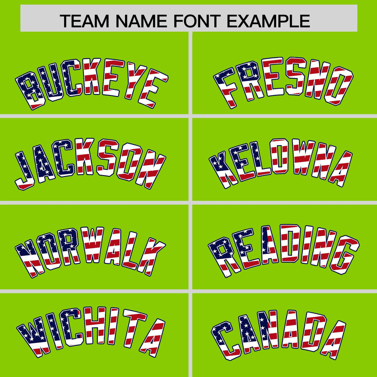 Custom Neon Green American Flag Design Personalized Baseball Jersey