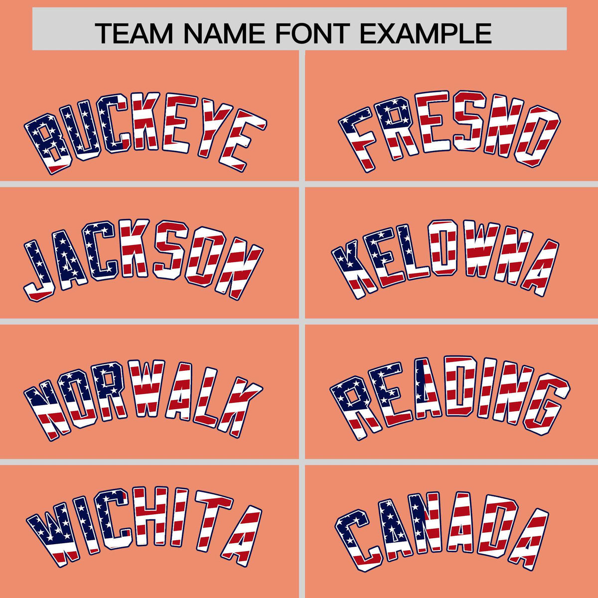 Custom Light Orange American Flag Design Personalized Baseball Jersey
