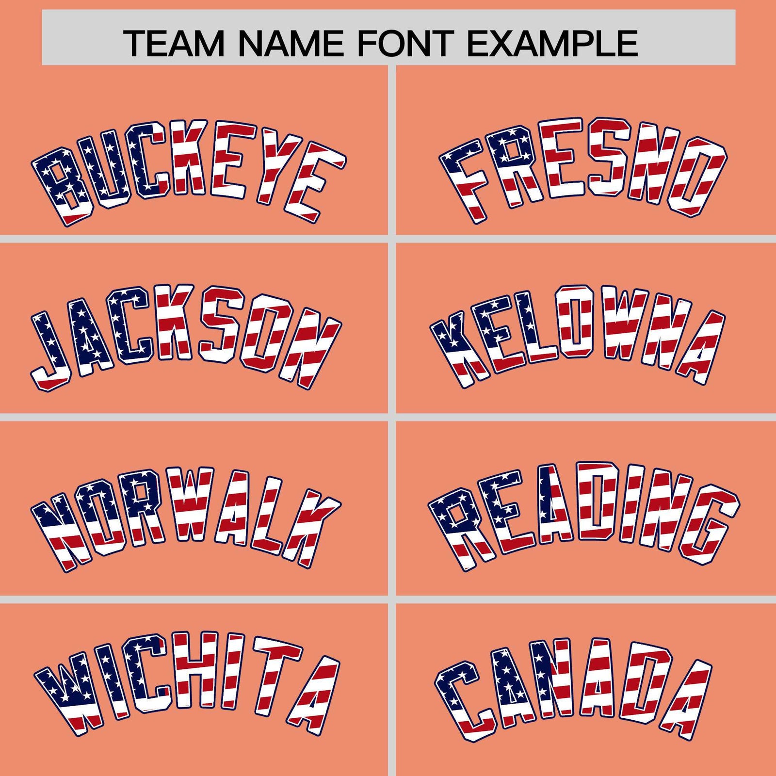 Custom Light Orange American Flag Design Personalized Baseball Jersey