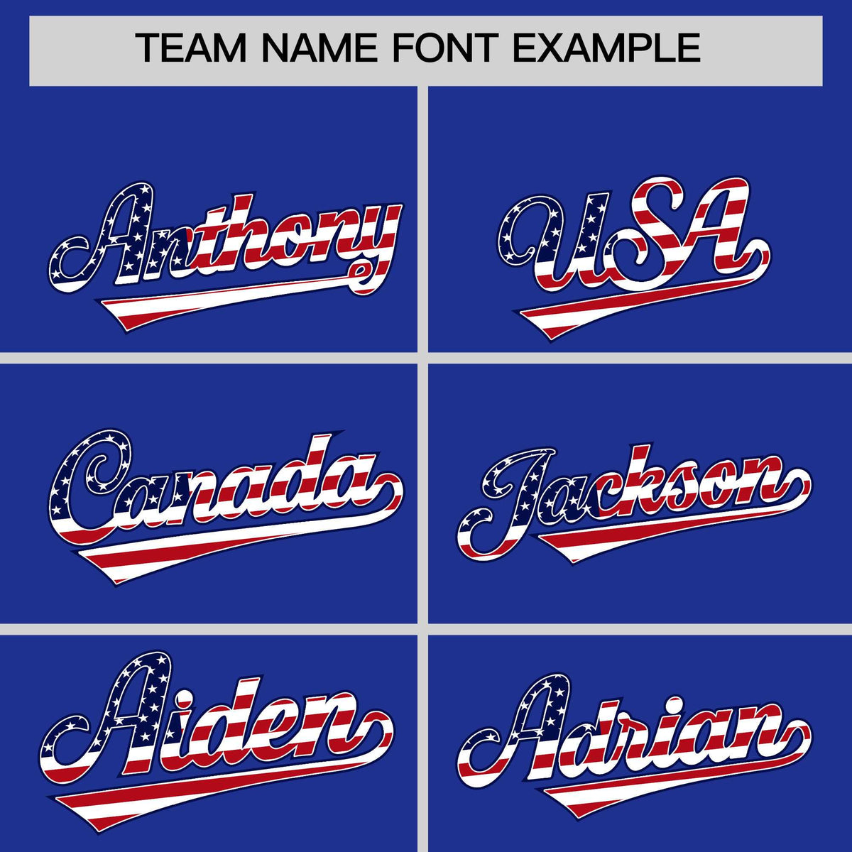 Custom Royal Blue American Flag Design Personalized Baseball Jersey