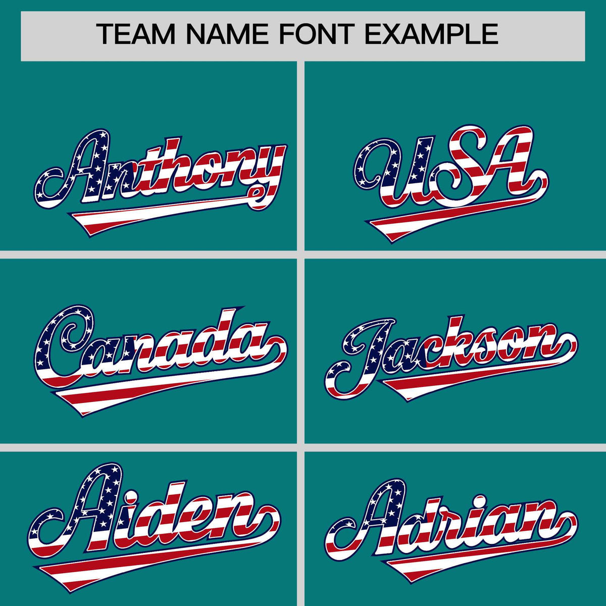 Custom Teal American Flag Design Personalized Baseball Jersey