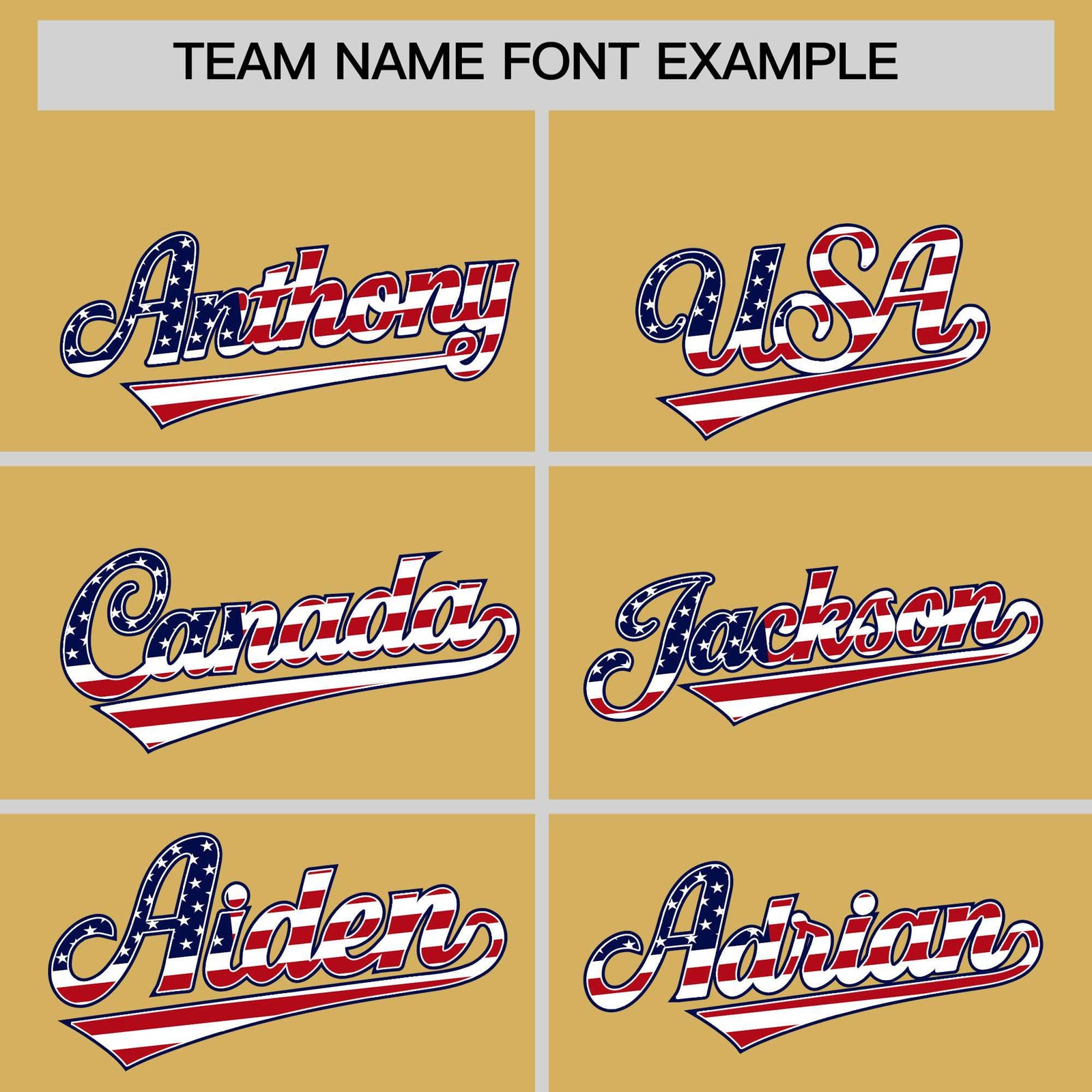 Custom Old Gold American Flag Design Personalized Baseball Jersey