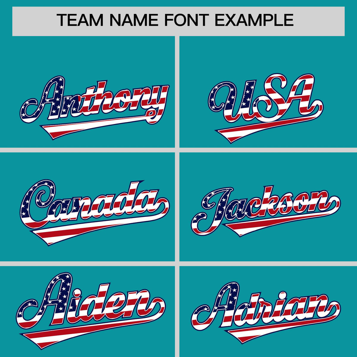 Custom Aqua American Flag Design Personalized Baseball Jersey