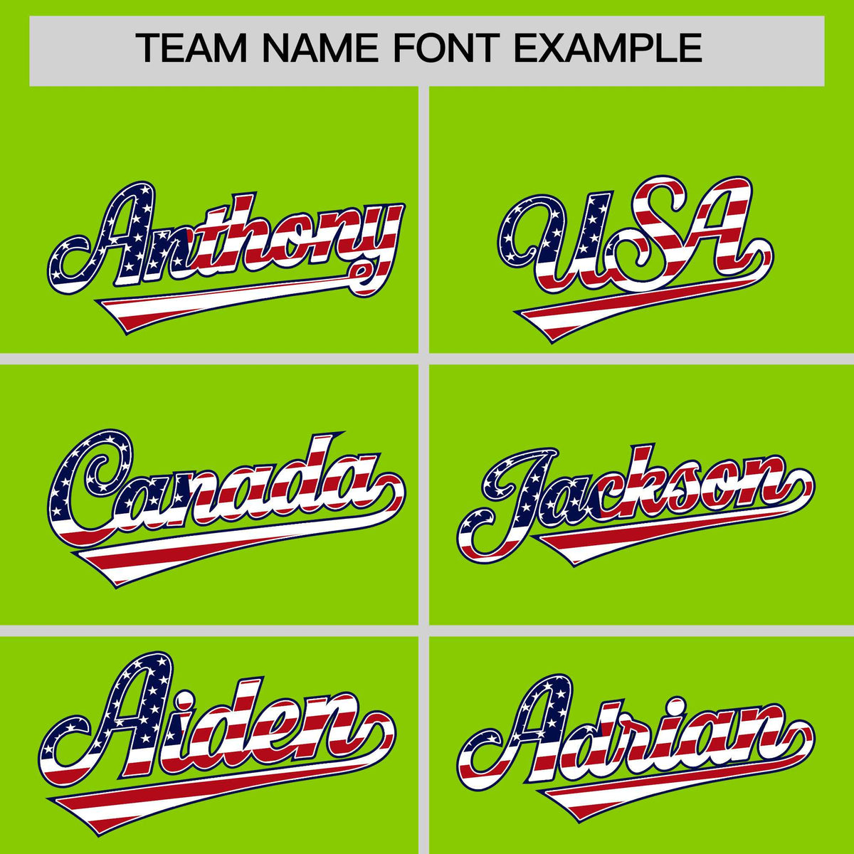 Custom Neon Green American Flag Design Personalized Baseball Jersey