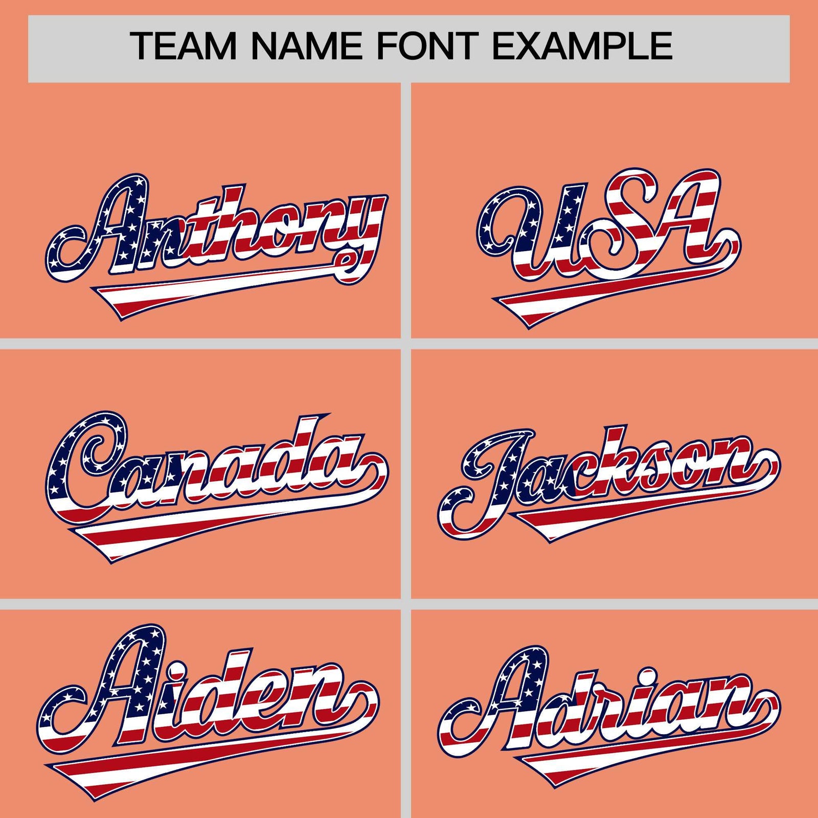 Custom Light Orange American Flag Design Personalized Baseball Jersey