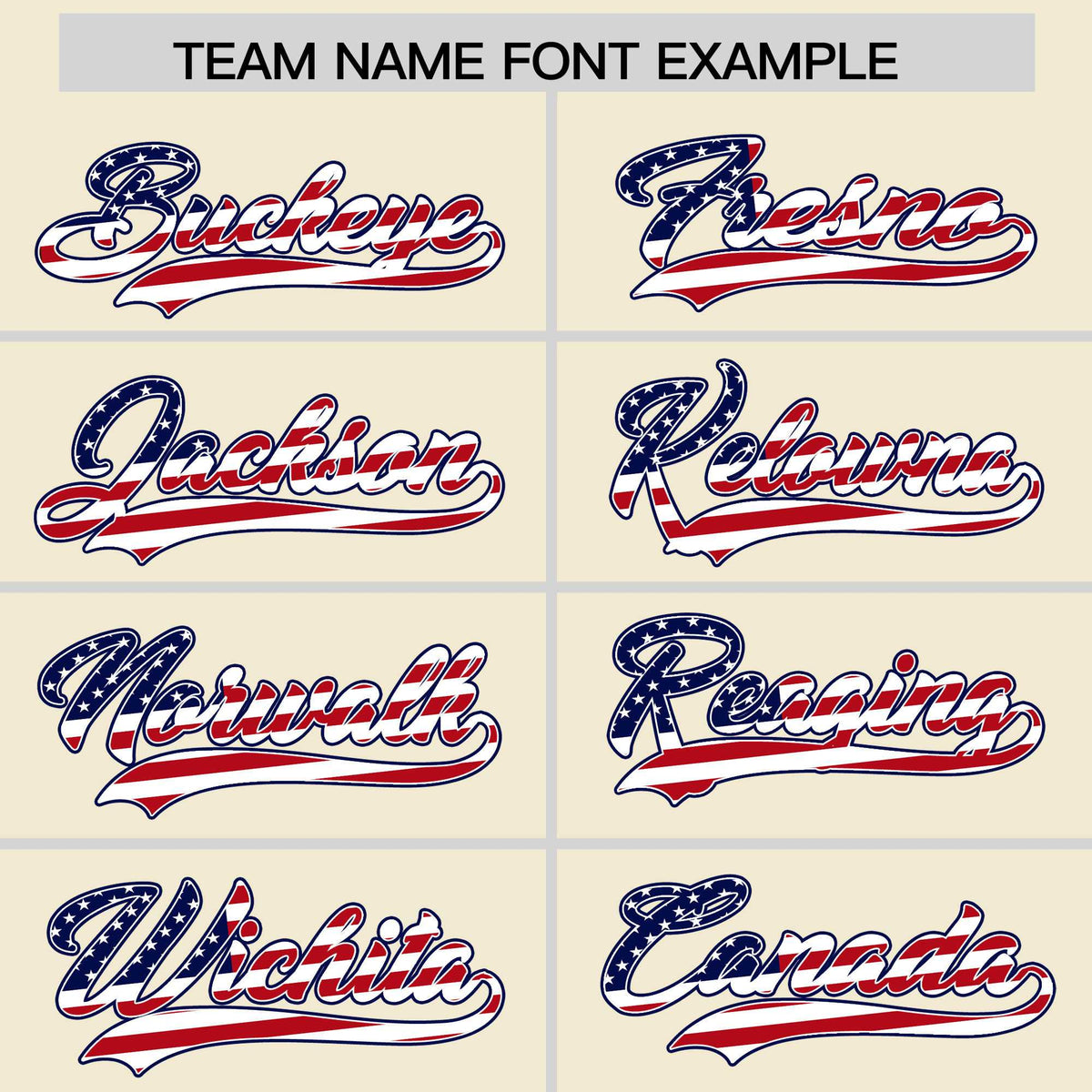 Custom Cream American Flag Design Personalized Baseball Jersey