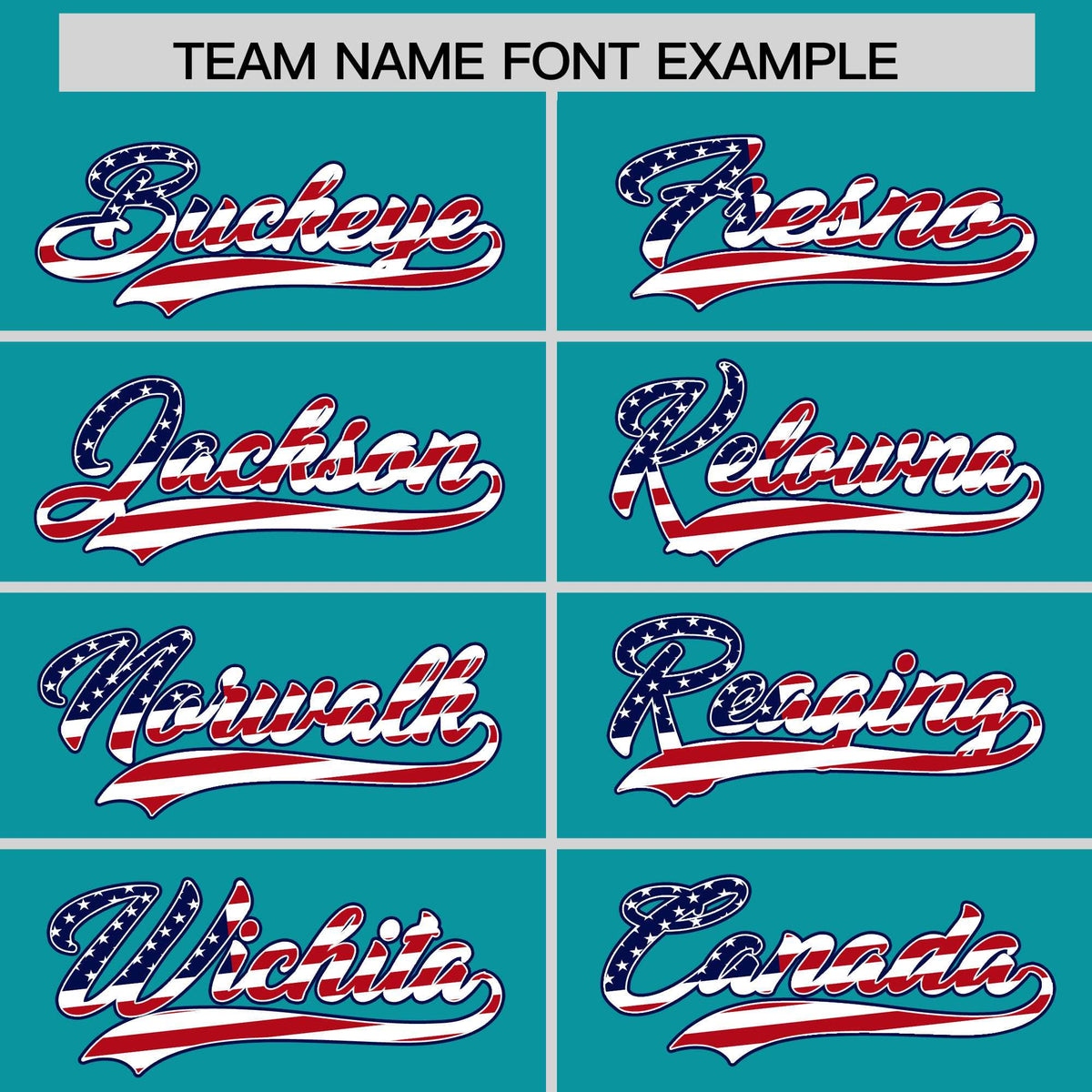 Custom Aqua American Flag Design Personalized Baseball Jersey