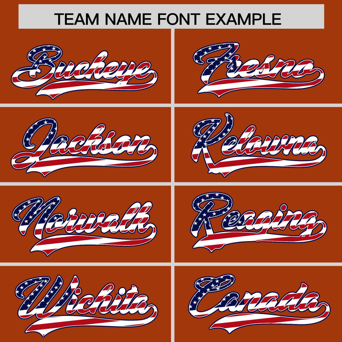 Custom Dark Orange American Flag Design Personalized Baseball Jersey