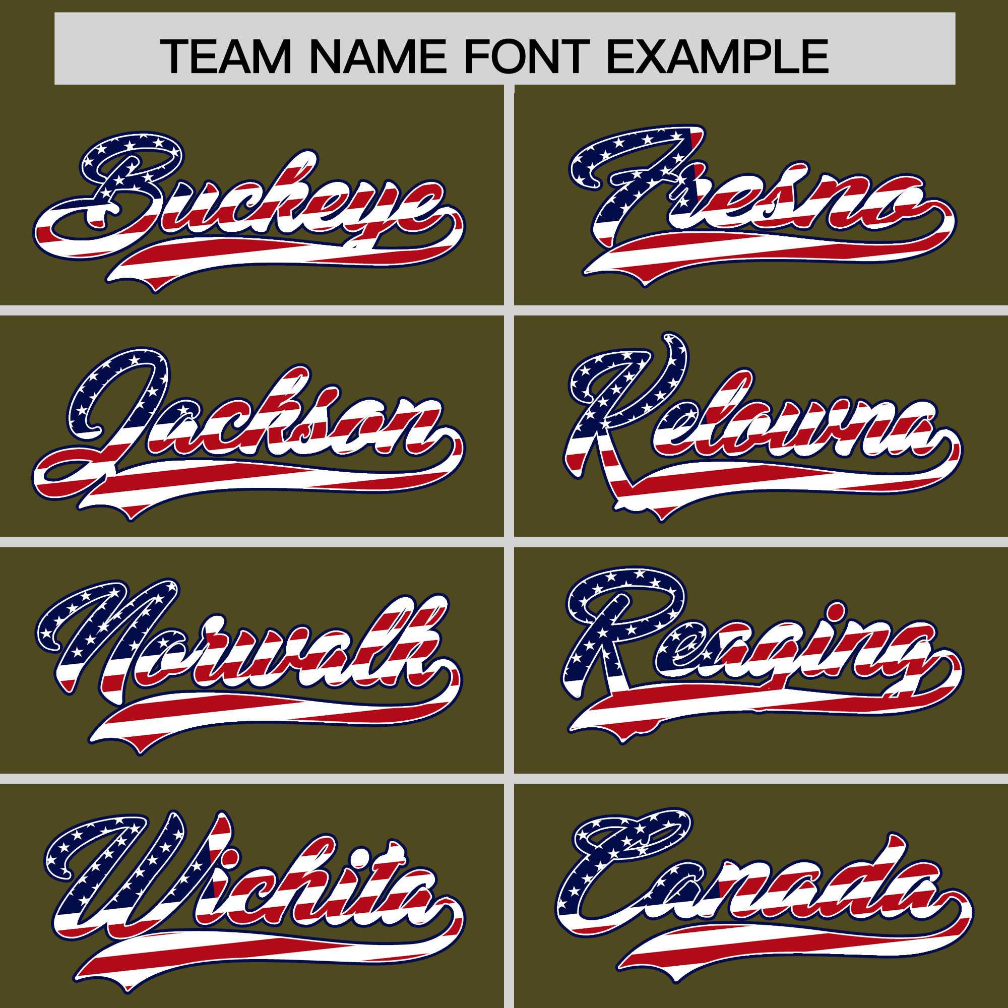 Custom Olive American Flag Design Personalized Baseball Jersey
