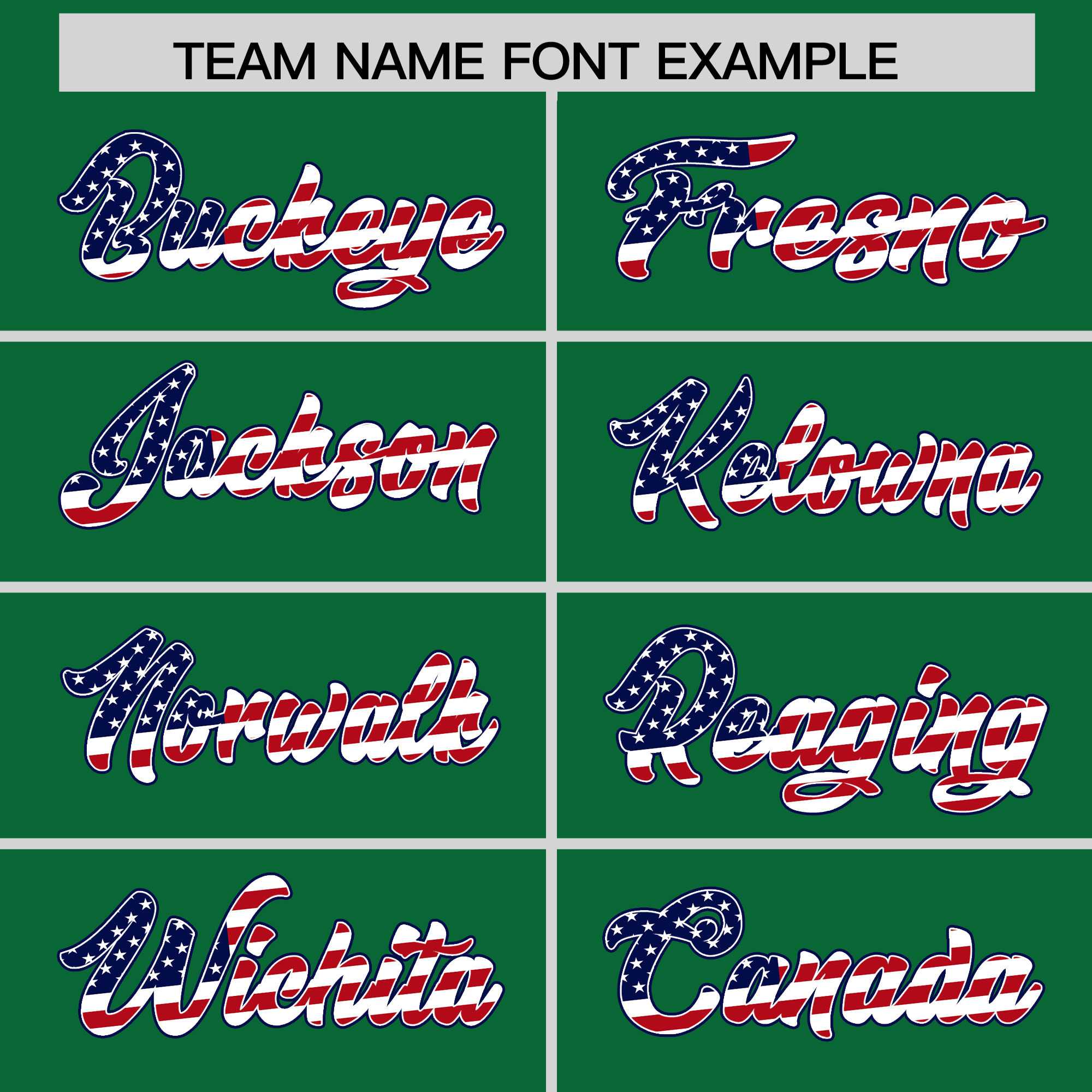Custom Kelly Green American Flag Design Personalized Baseball Jersey