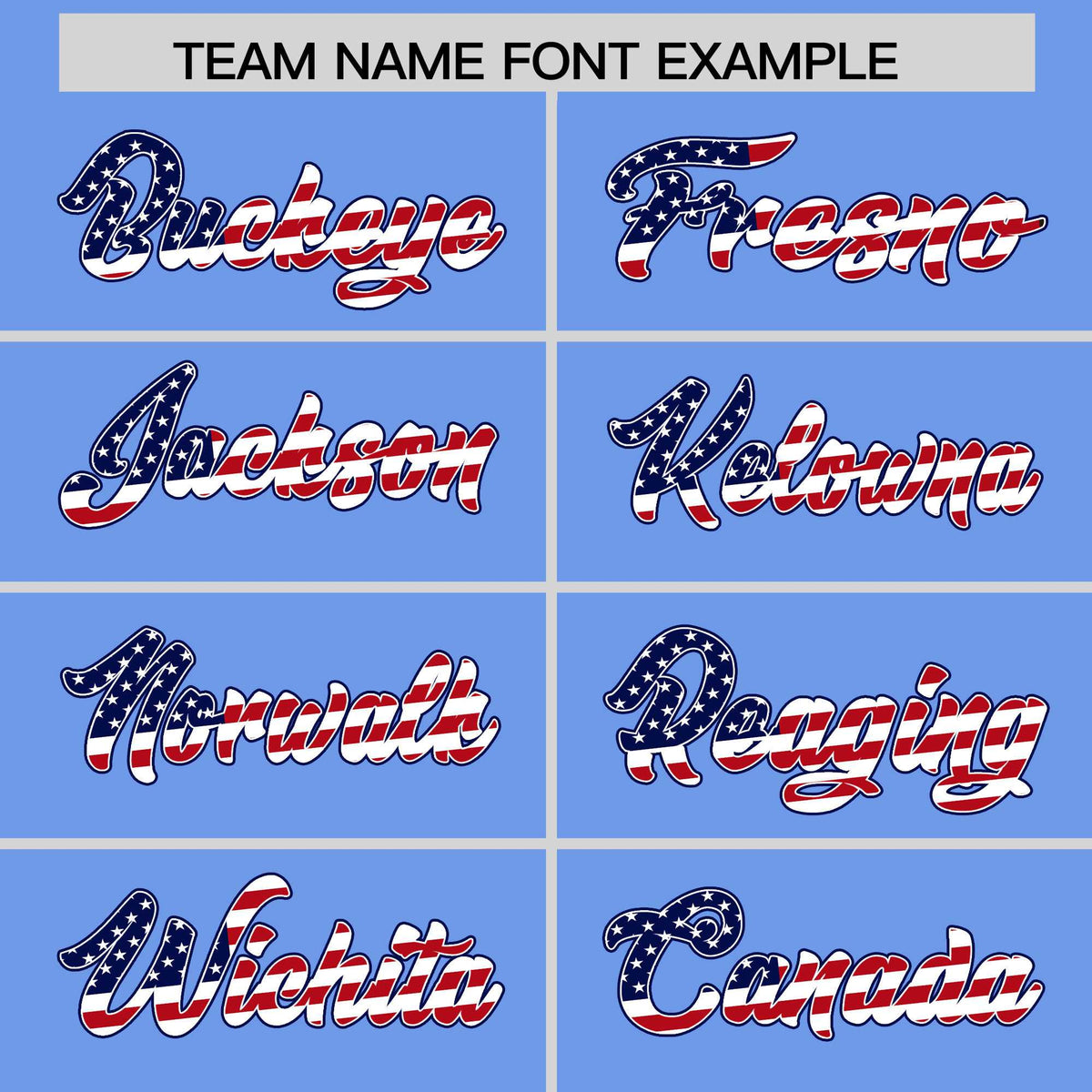 Custom Light Blue American Flag Design Personalized Baseball Jersey