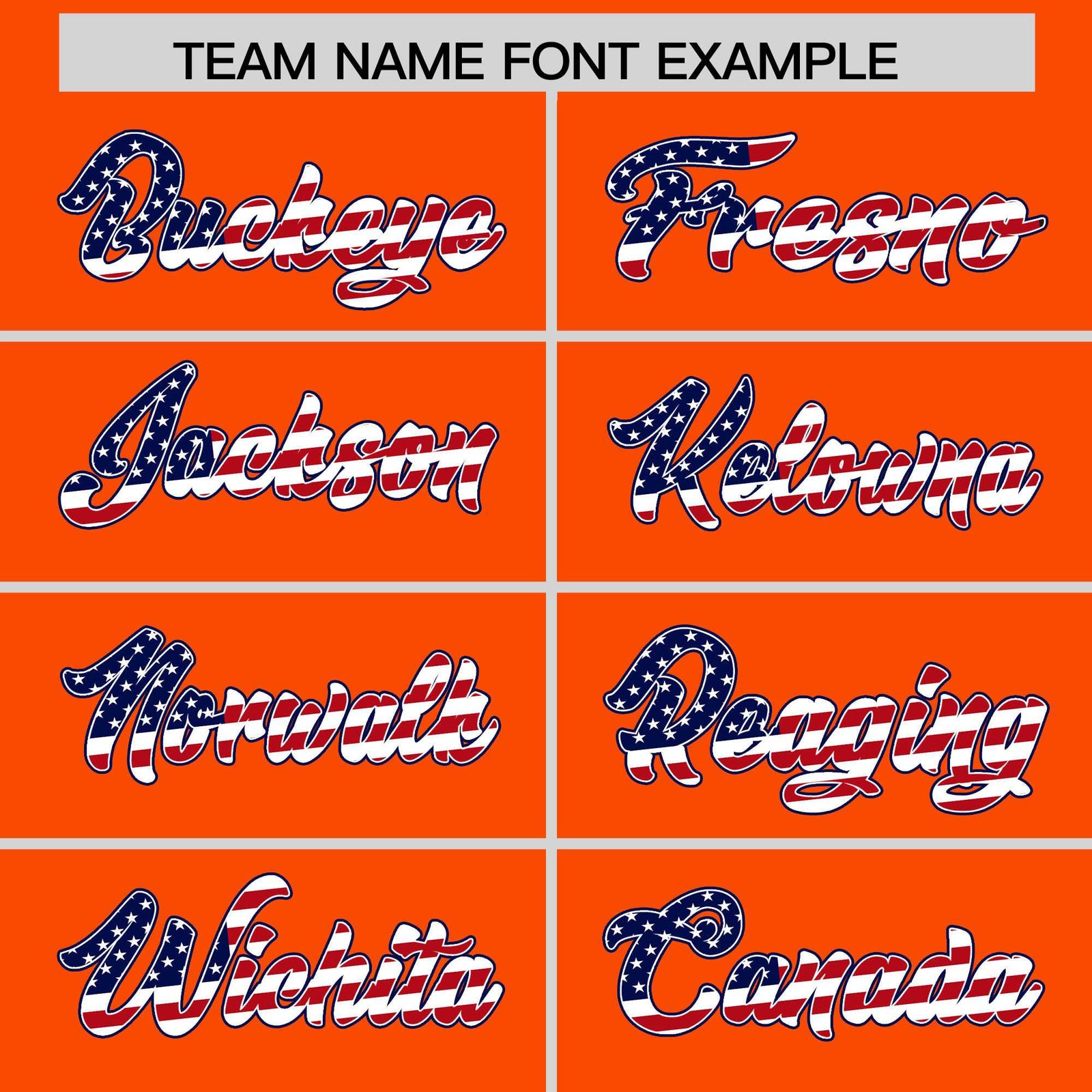 Custom Orange American Flag Design Personalized Baseball Jersey