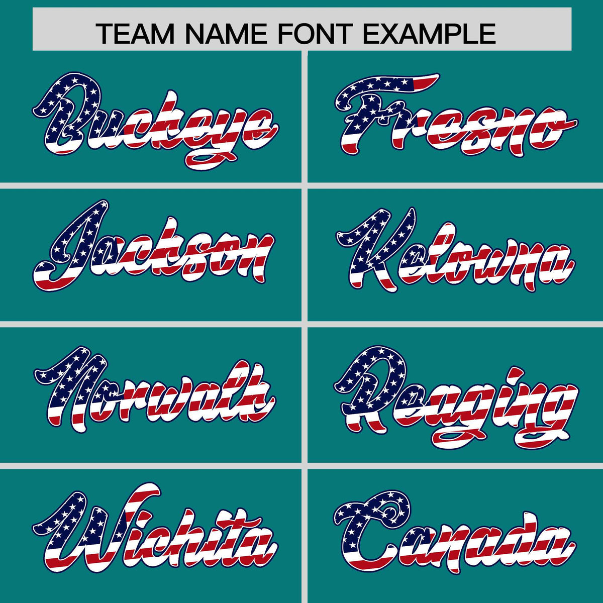Custom Teal American Flag Design Personalized Baseball Jersey