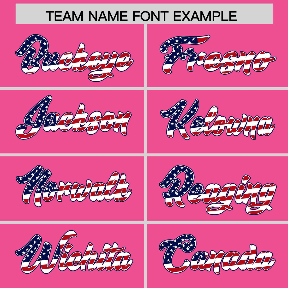Custom Pink American Flag Design Personalized Baseball Jersey