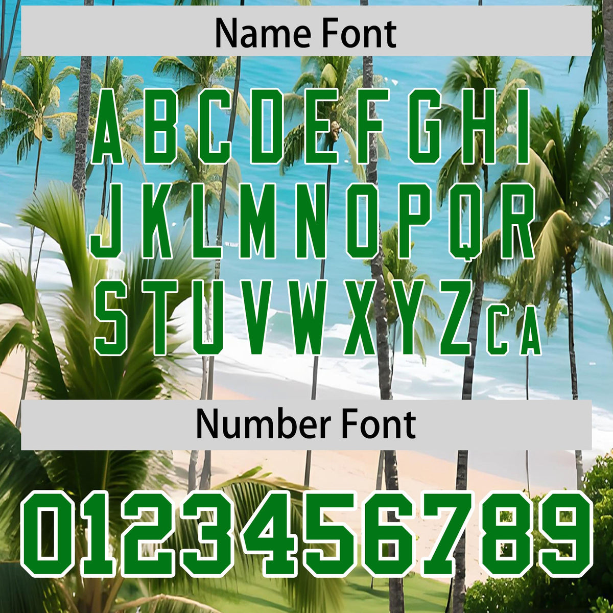 Custom Kelly Green White Seaside Palm Tree Pattern Graffiti Hawaiian Style Baseball Jersey| KXKSHOP