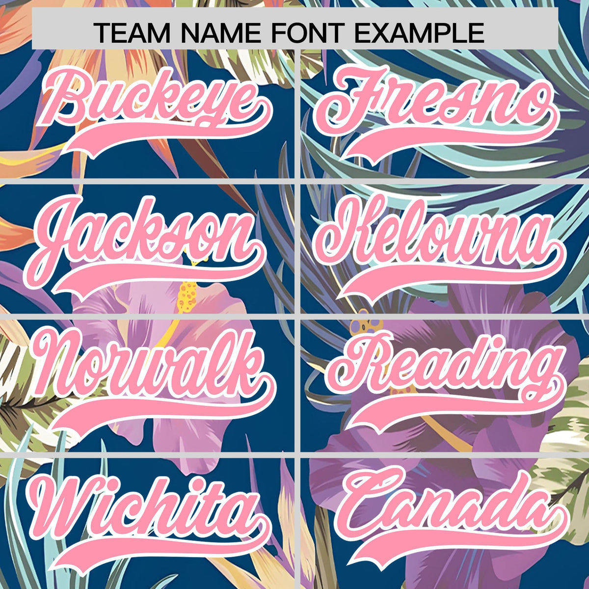 Custom Light Pink White Palm Tree Pattern Graffiti Hawaiian Style Baseball Jersey| KXKSHOP