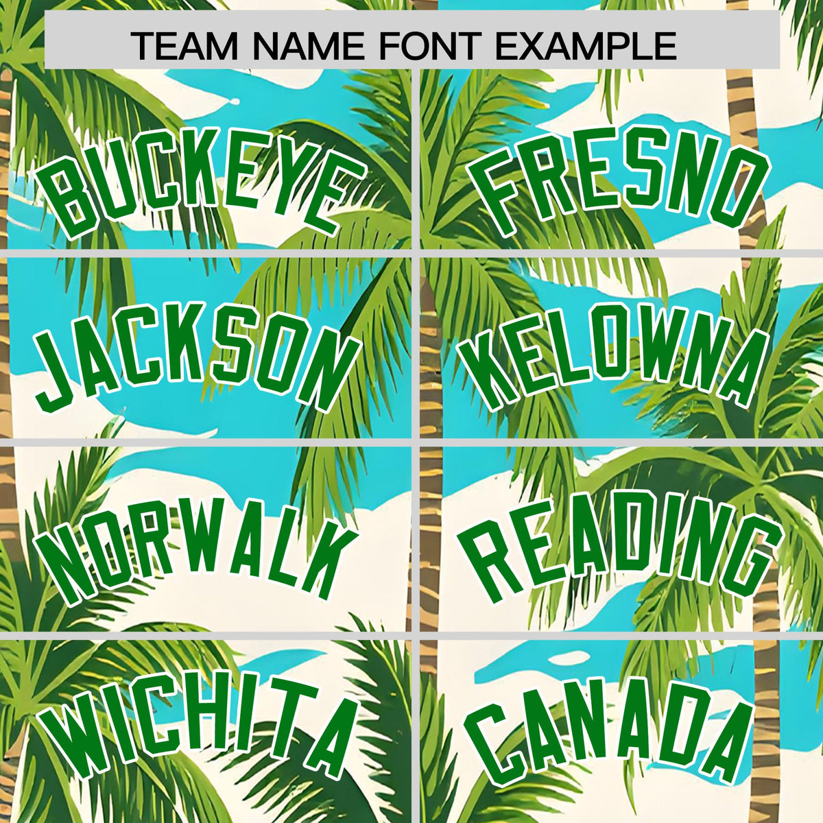 Custom Kelly Green White Palm Tree Pattern Graffiti Hawaiian Style Baseball Jersey| KXKSHOP