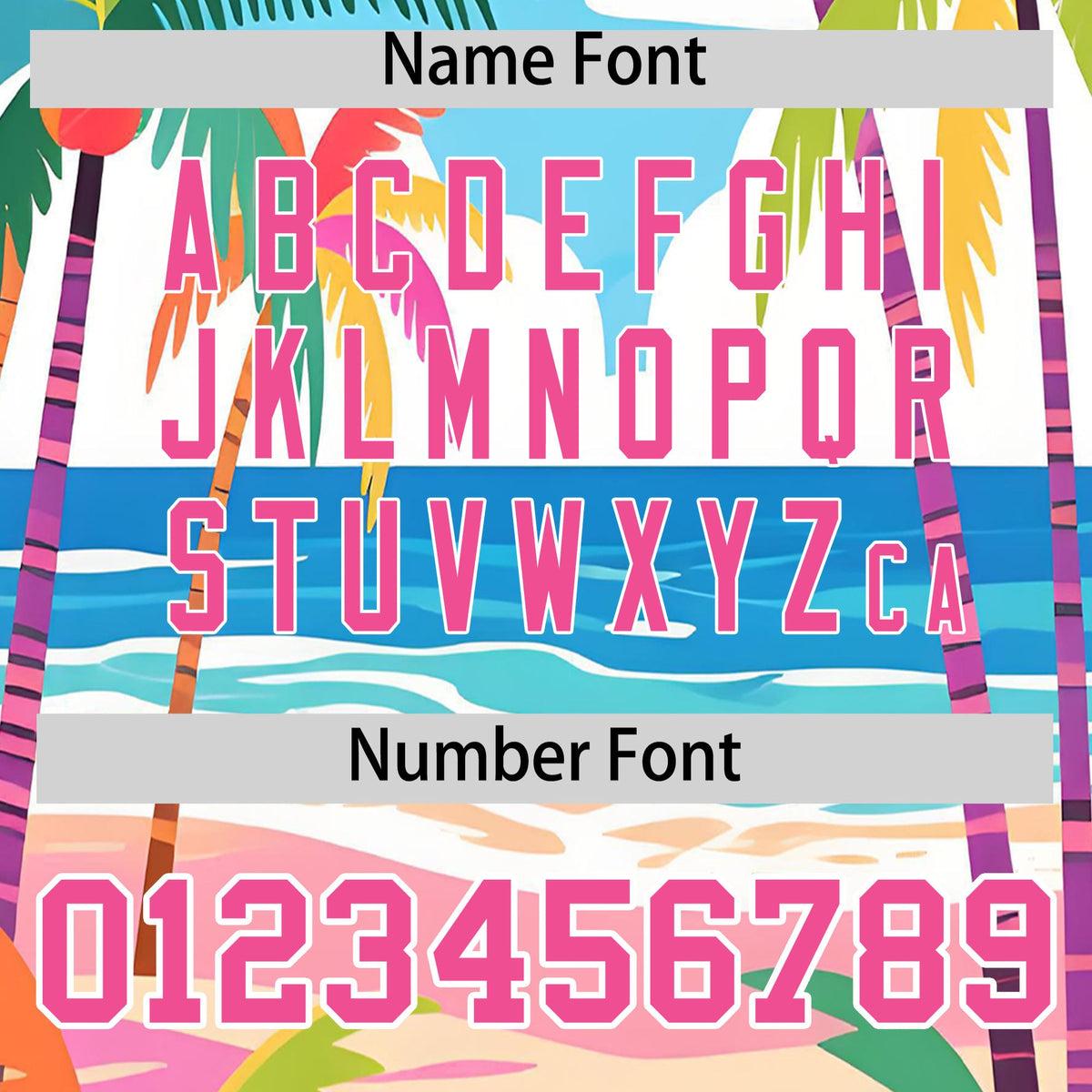 Custom Pink White Seaside Palm Tree Pattern Graffiti Hawaiian Style Baseball Jersey| KXKSHOP