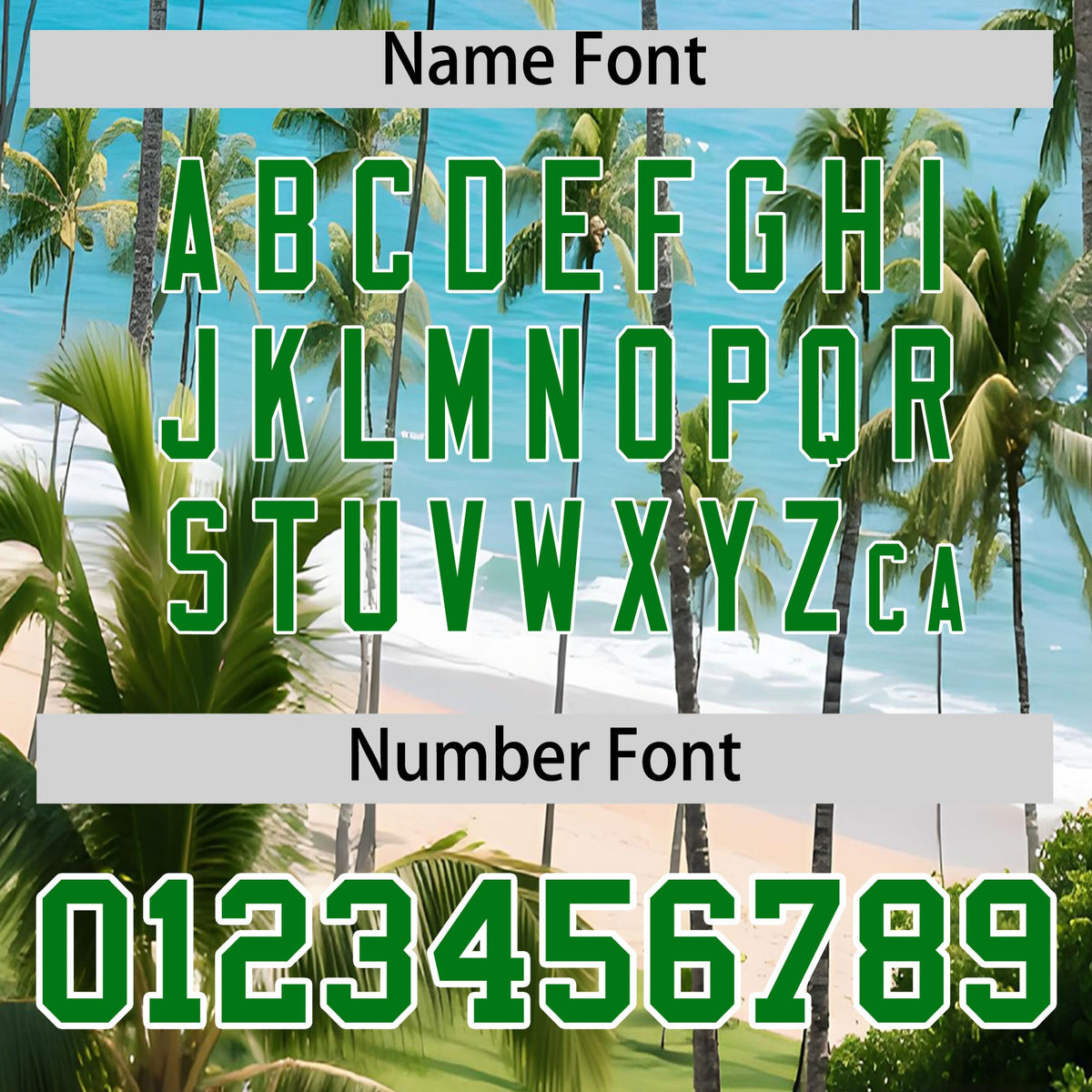 Custom Kelly Green White Seaside Palm Tree Pattern Graffiti Hawaiian Style Baseball Jersey| KXKSHOP