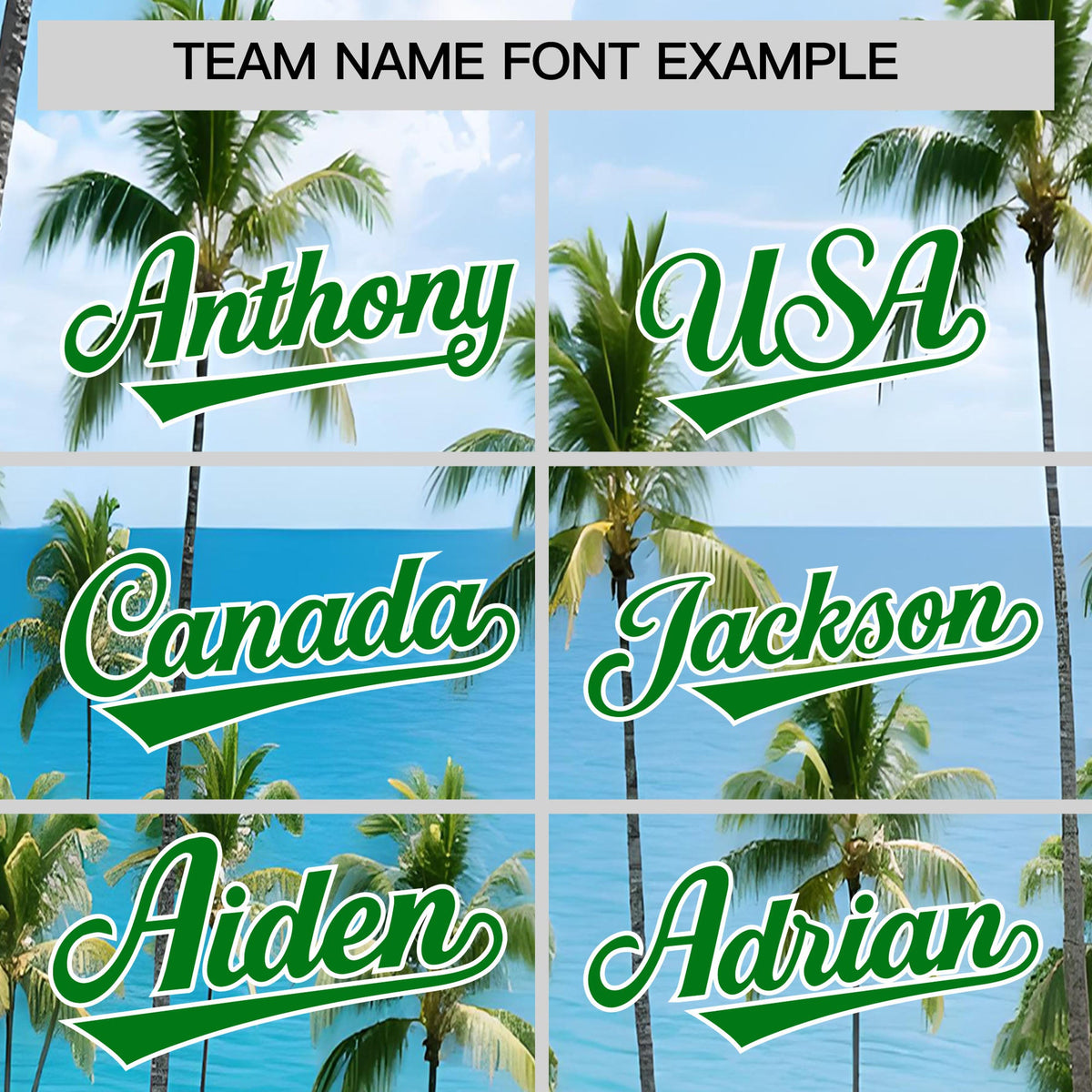 Custom Kelly Green White Seaside Palm Tree Pattern Graffiti Hawaiian Style Baseball Jersey| KXKSHOP