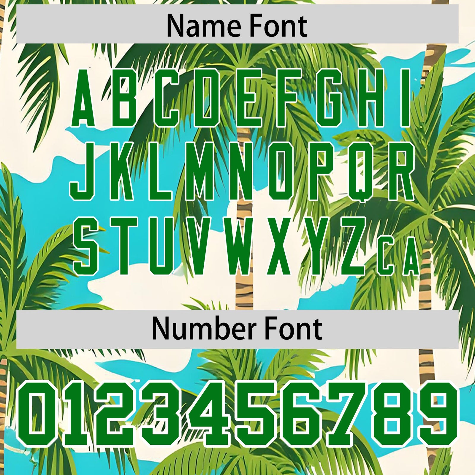 Custom Kelly Green White Palm Tree Pattern Graffiti Hawaiian Style Baseball Jersey| KXKSHOP