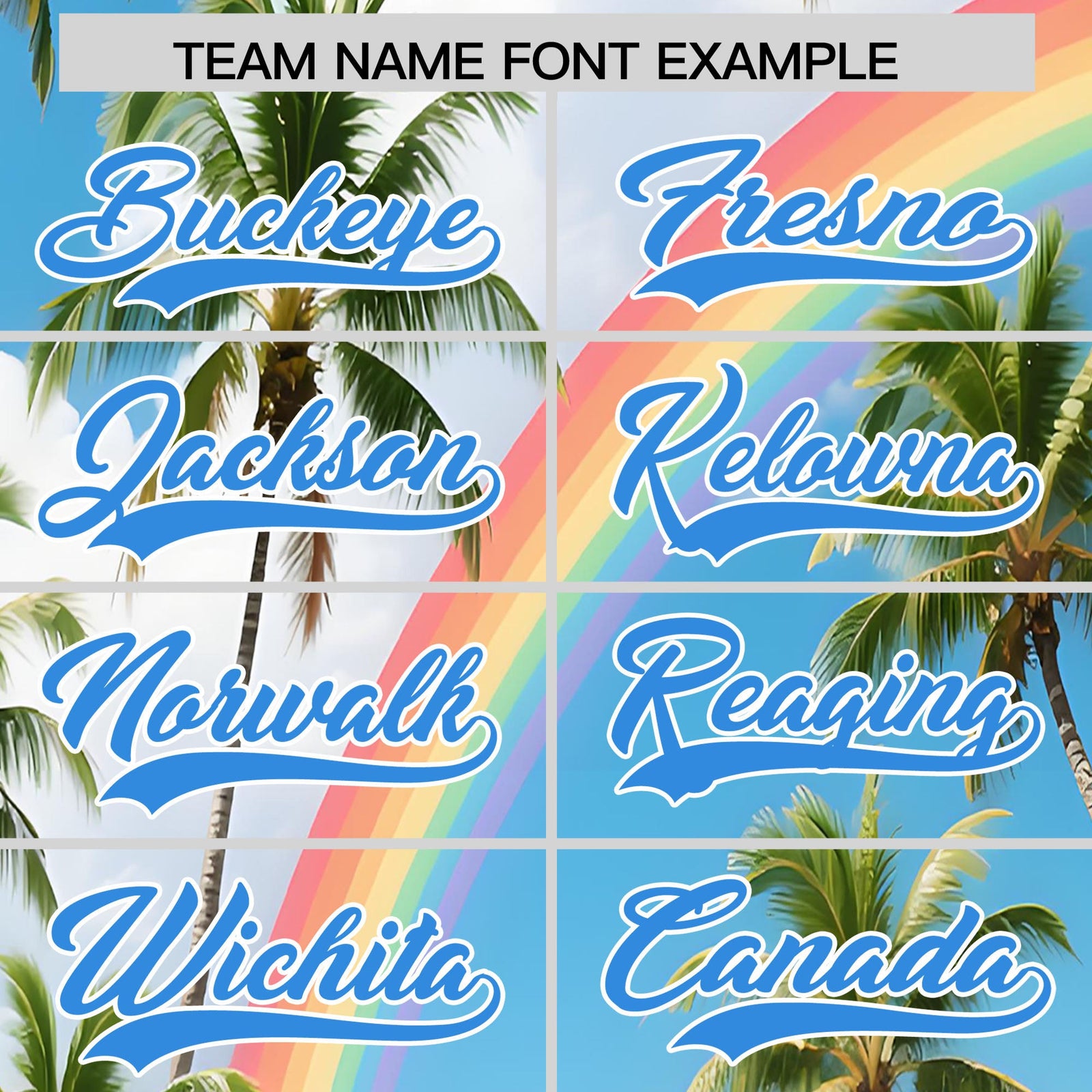 Custom Light Blue White Palm Tree Pattern Graffiti Hawaiian Style Baseball Jersey| KXKSHOP