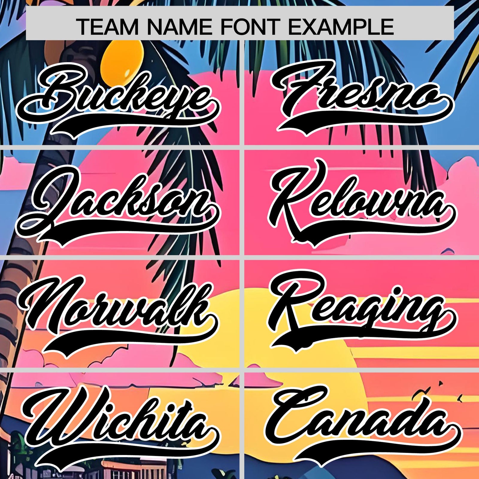Custom Black White Seaside Palm Tree Pattern Graffiti Hawaiian Style Baseball Jersey| KXKSHOP